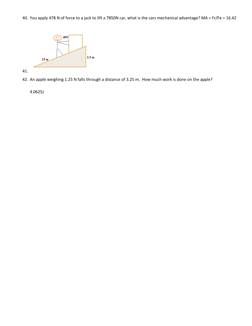 UNIT 3: Chapter 14 Work, Power & Machines Test Review