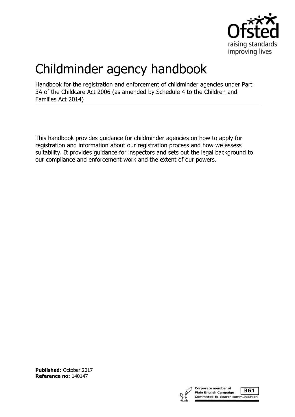 Childminder Agency Handbook
