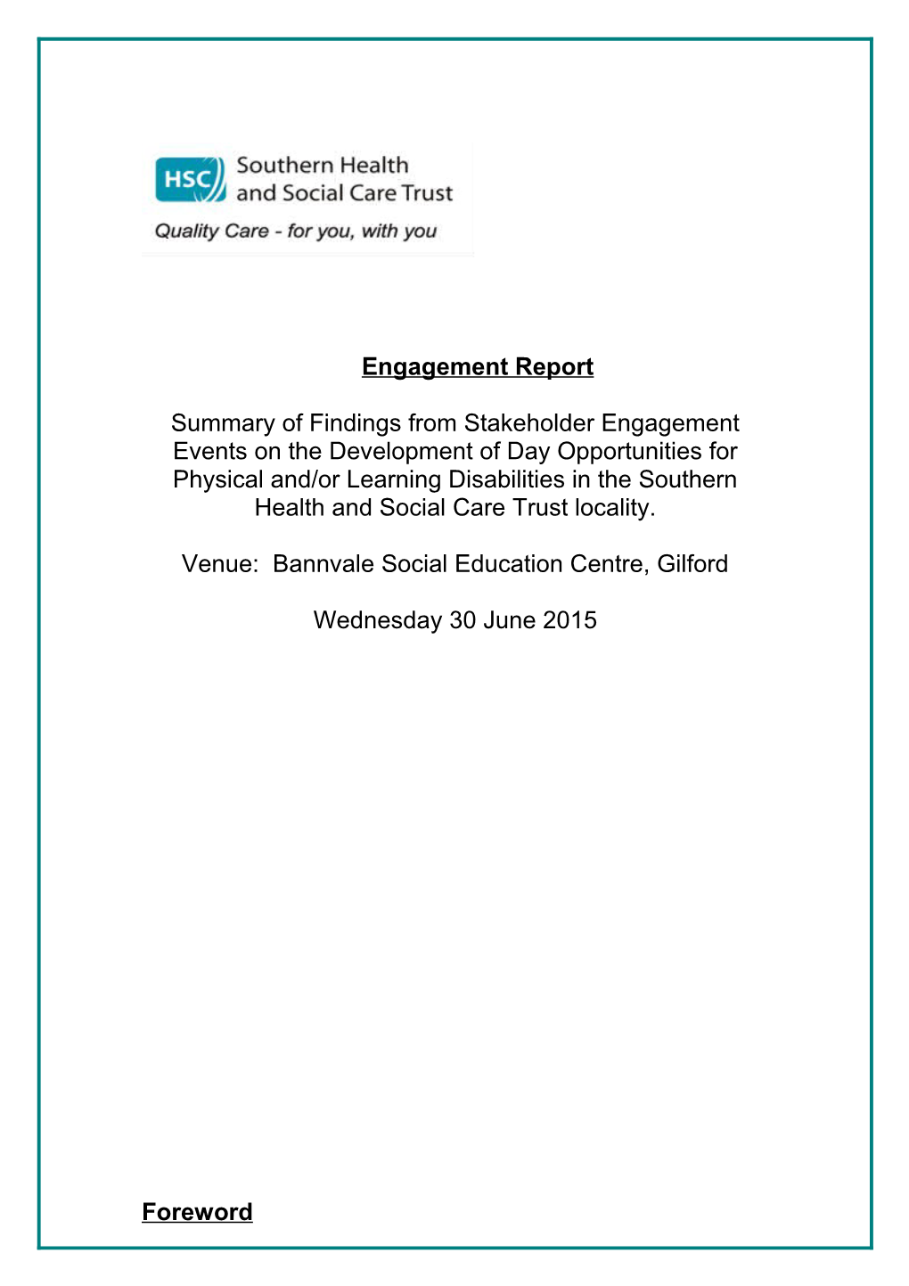 Engagement Report