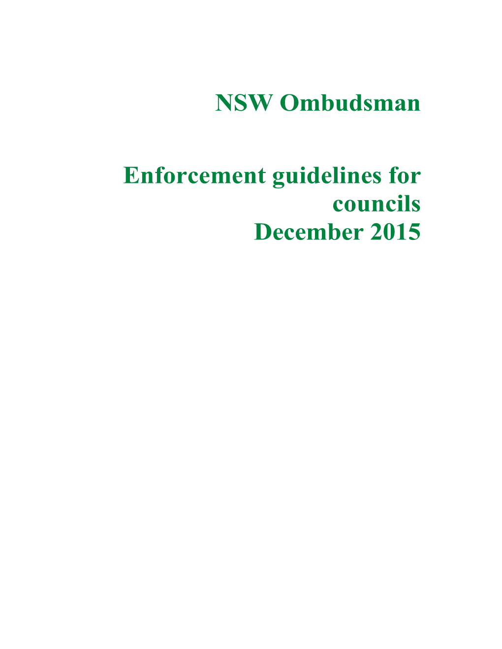 Enforcement Guidelines for Councils