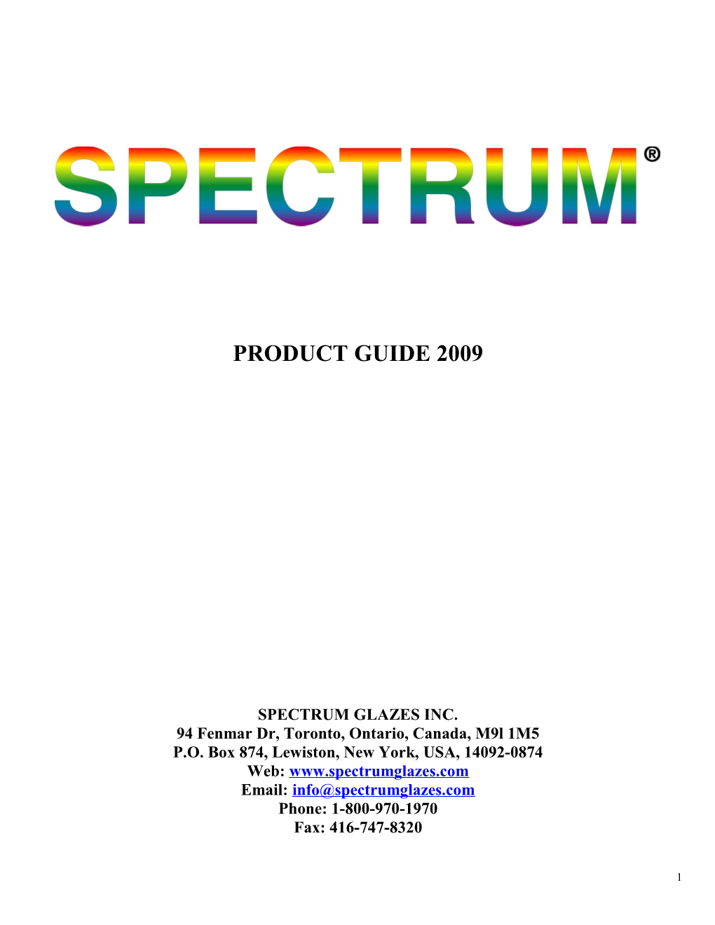 Spectrum Glazes Inc