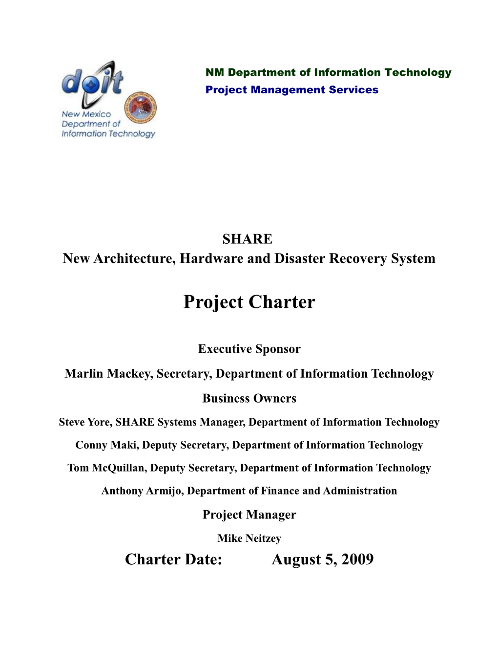 Project Chartershare Upgrade