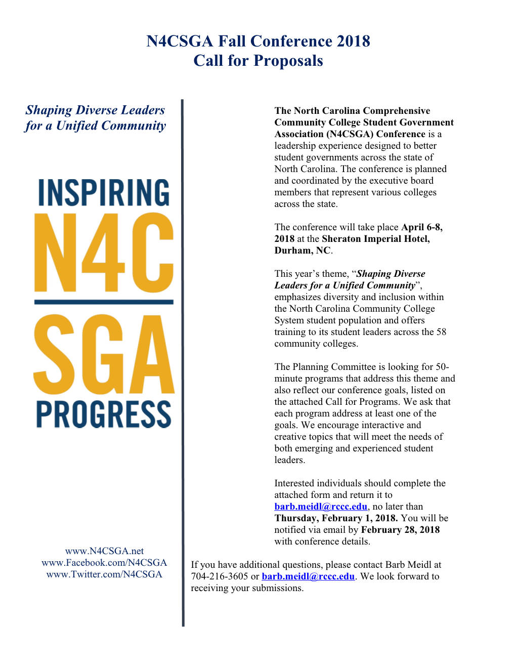 N4CSGA Fall Conference 2018