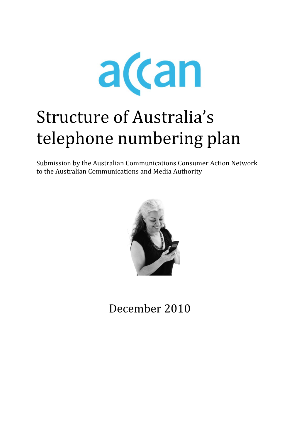 Structure of Australia S Telephone Numbering Plan