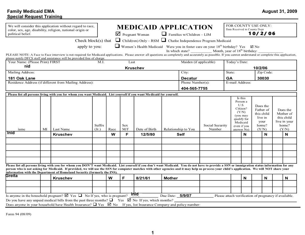 Inid Kruschev Application