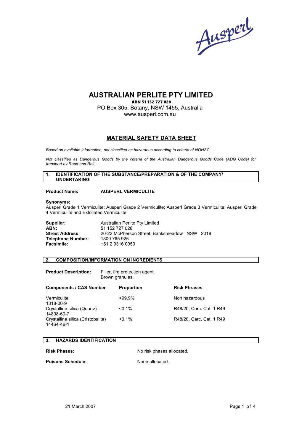 Australian Perlite Pty Limited