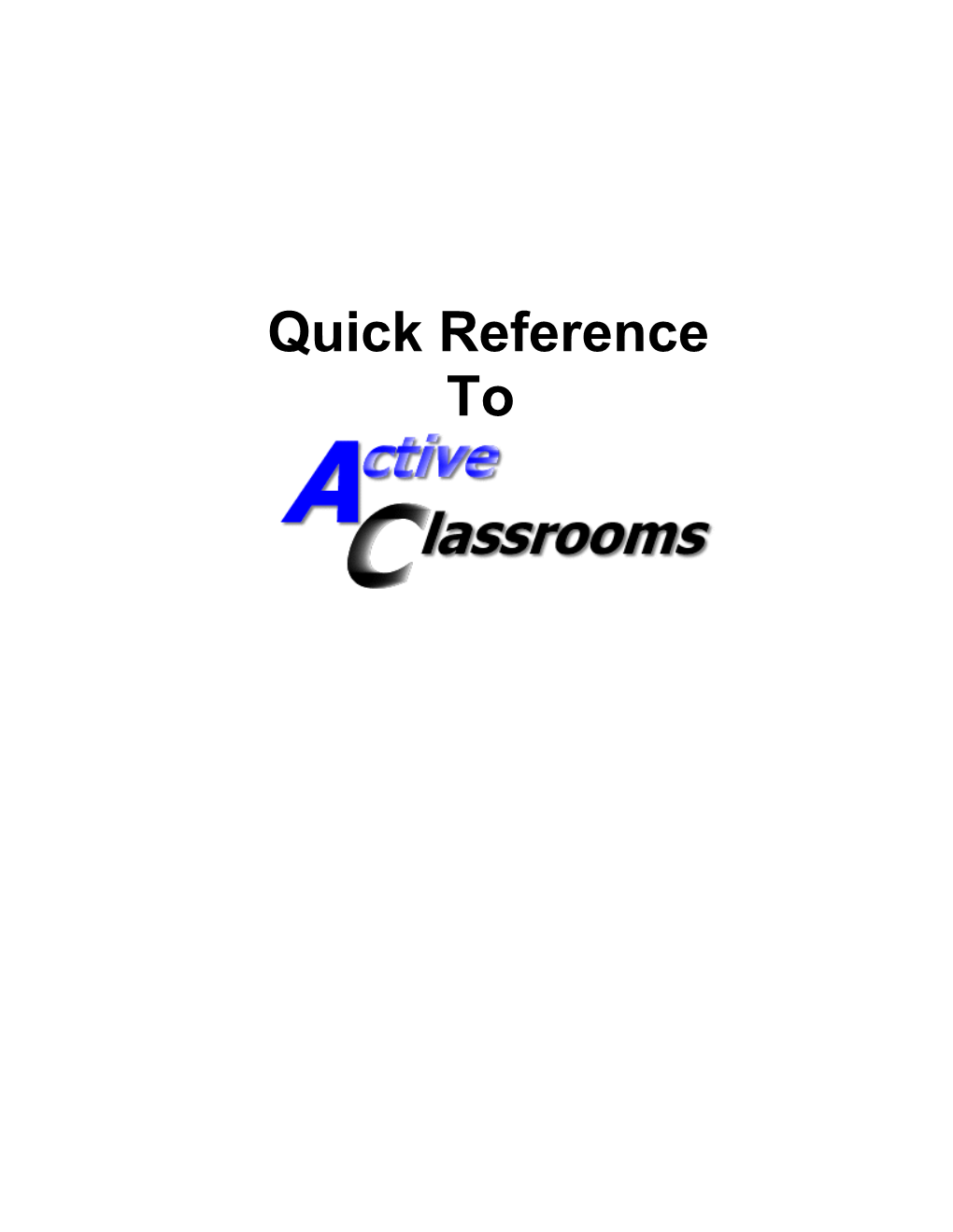 Active Classroom Guide