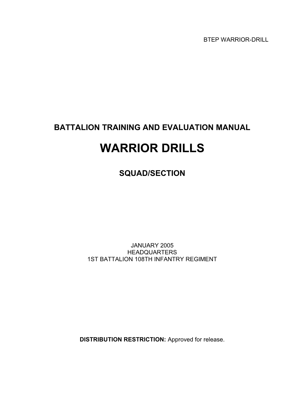 Battalion Training and Evaluation Manual