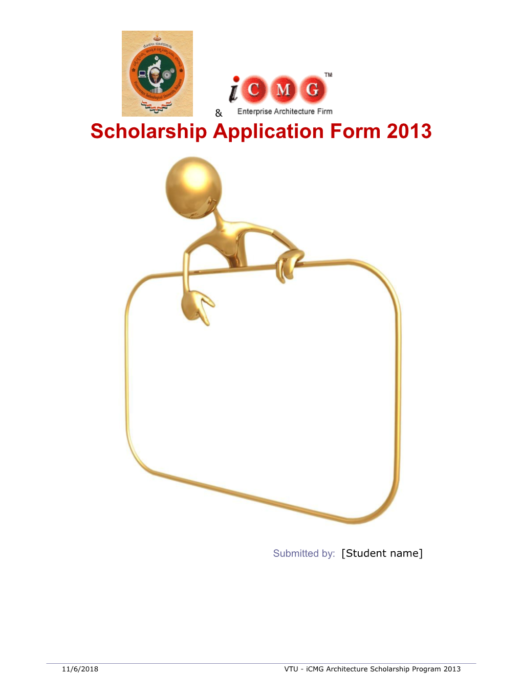Scholarship Application Form 2013