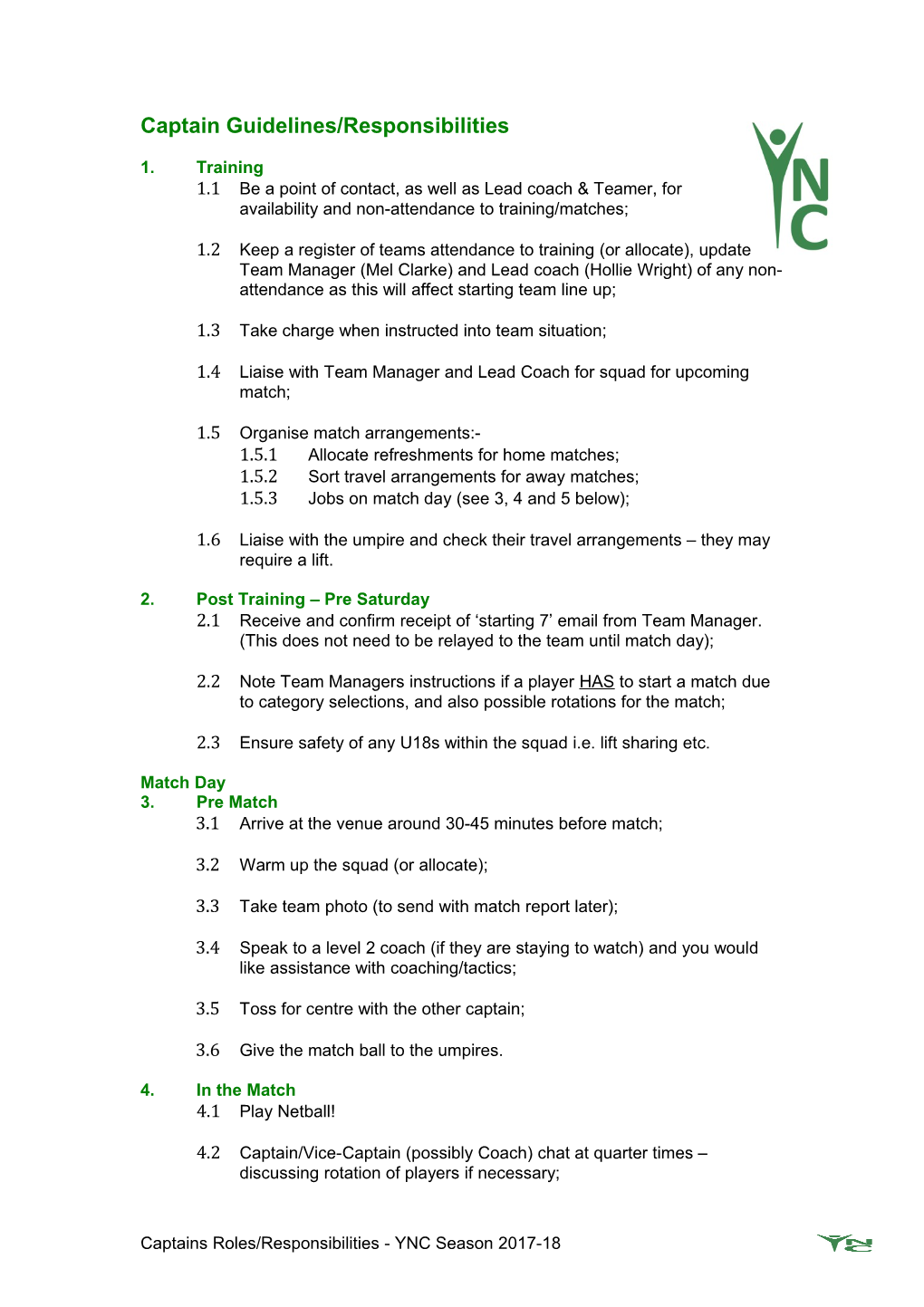 1.3Take Charge When Instructed Into Team Situation;