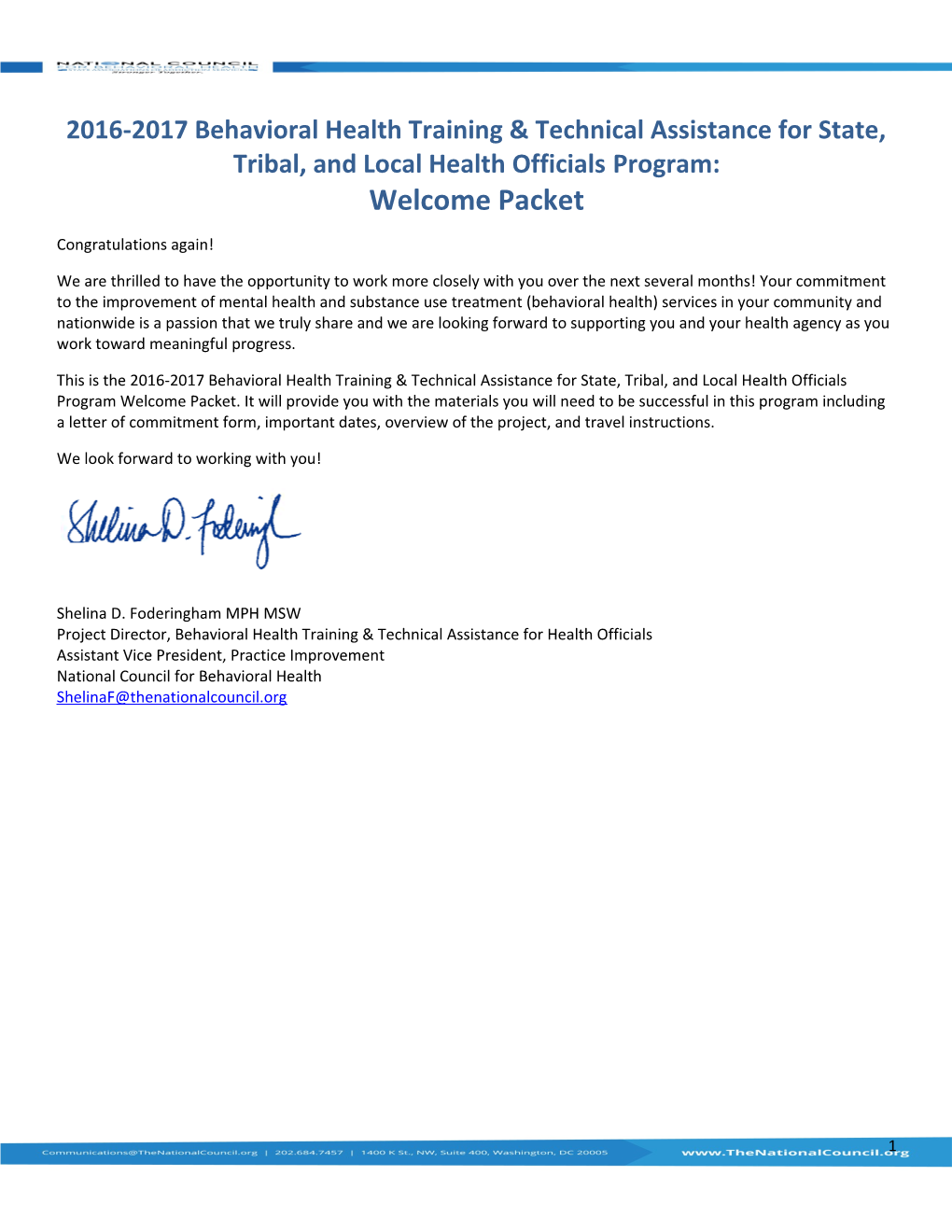 2016-2017 Behavioral Health Training & Technical Assistance for State, Tribal, and Local