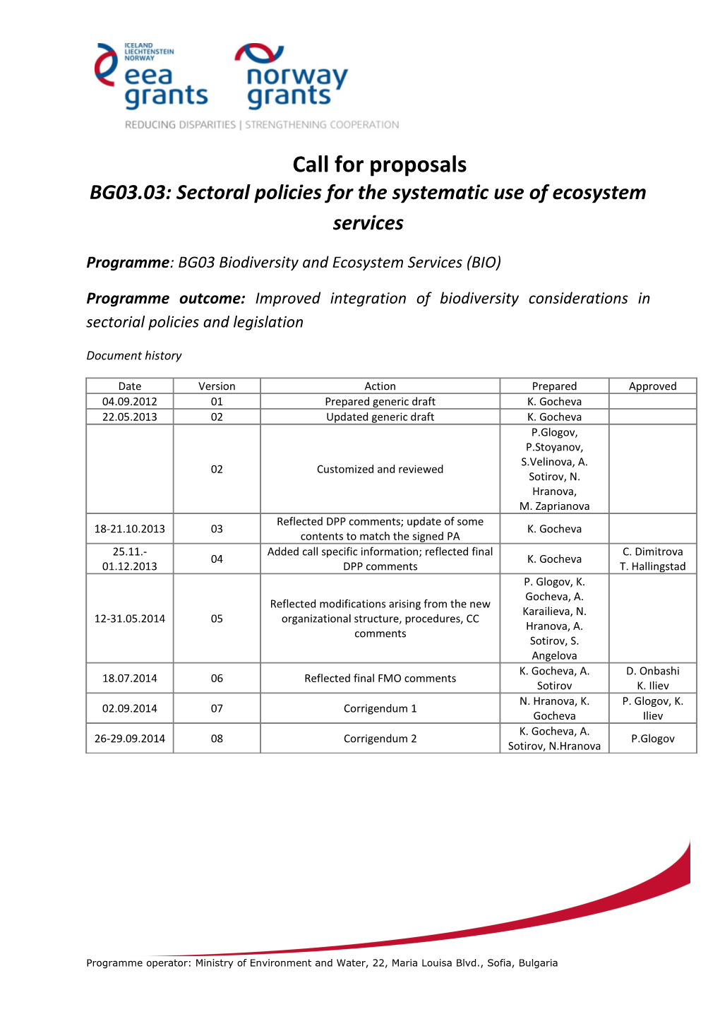 BG03.03: Sectoral Policies for the Systematic Use of Ecosystem Services