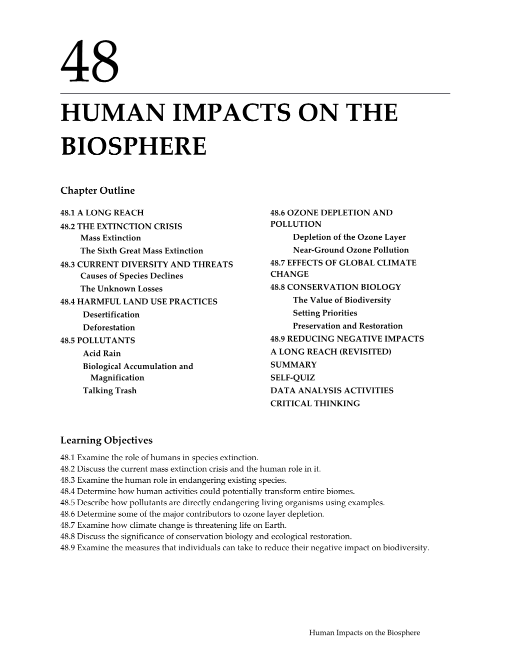 49 Human Impacts on the Biosphere