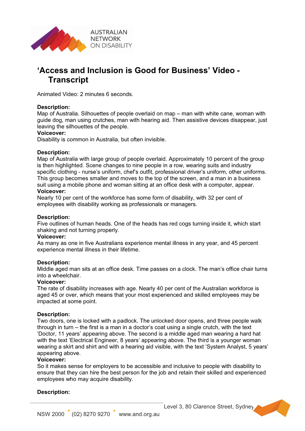 Access and Inclusion Is Good for Business Video - Transcript