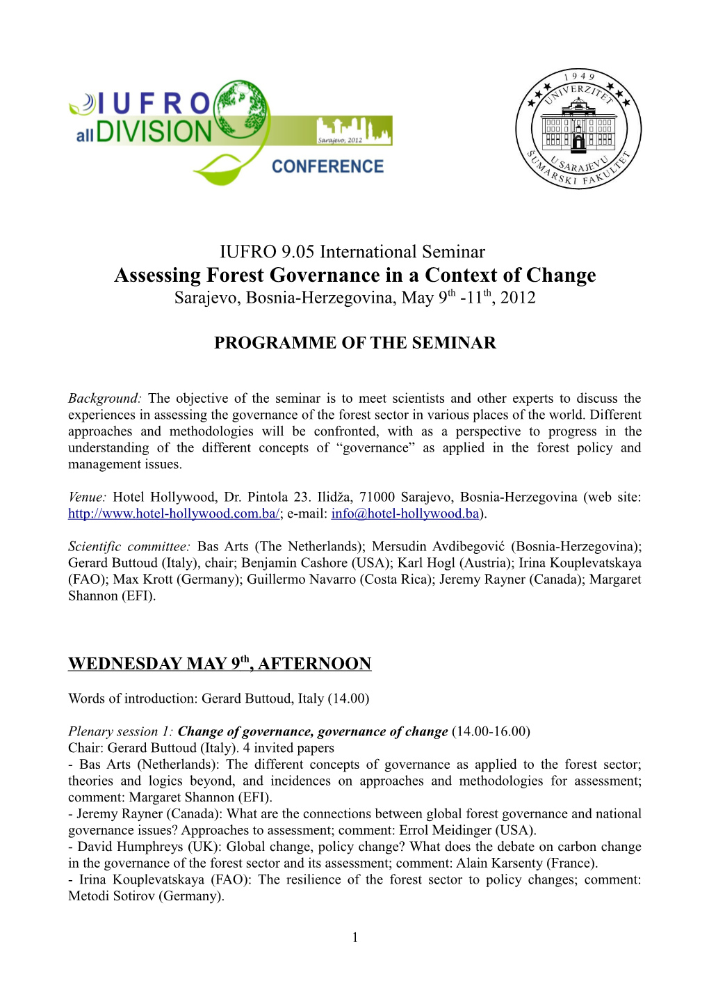 Assessing Forest Governance in a Context of Change