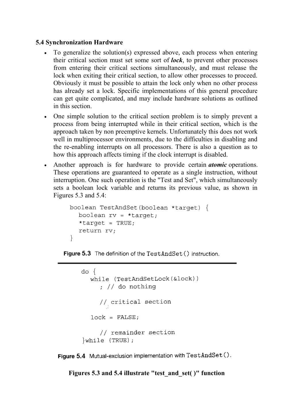 5.4 Synchronization Hardware