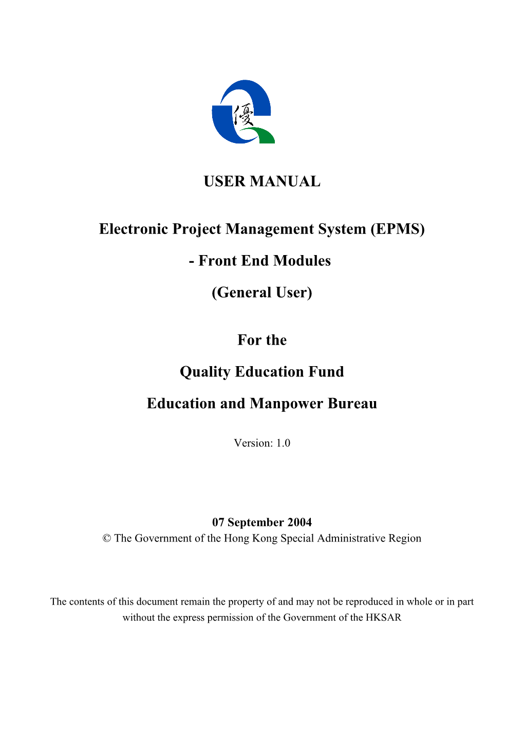 User Manual on EPMS