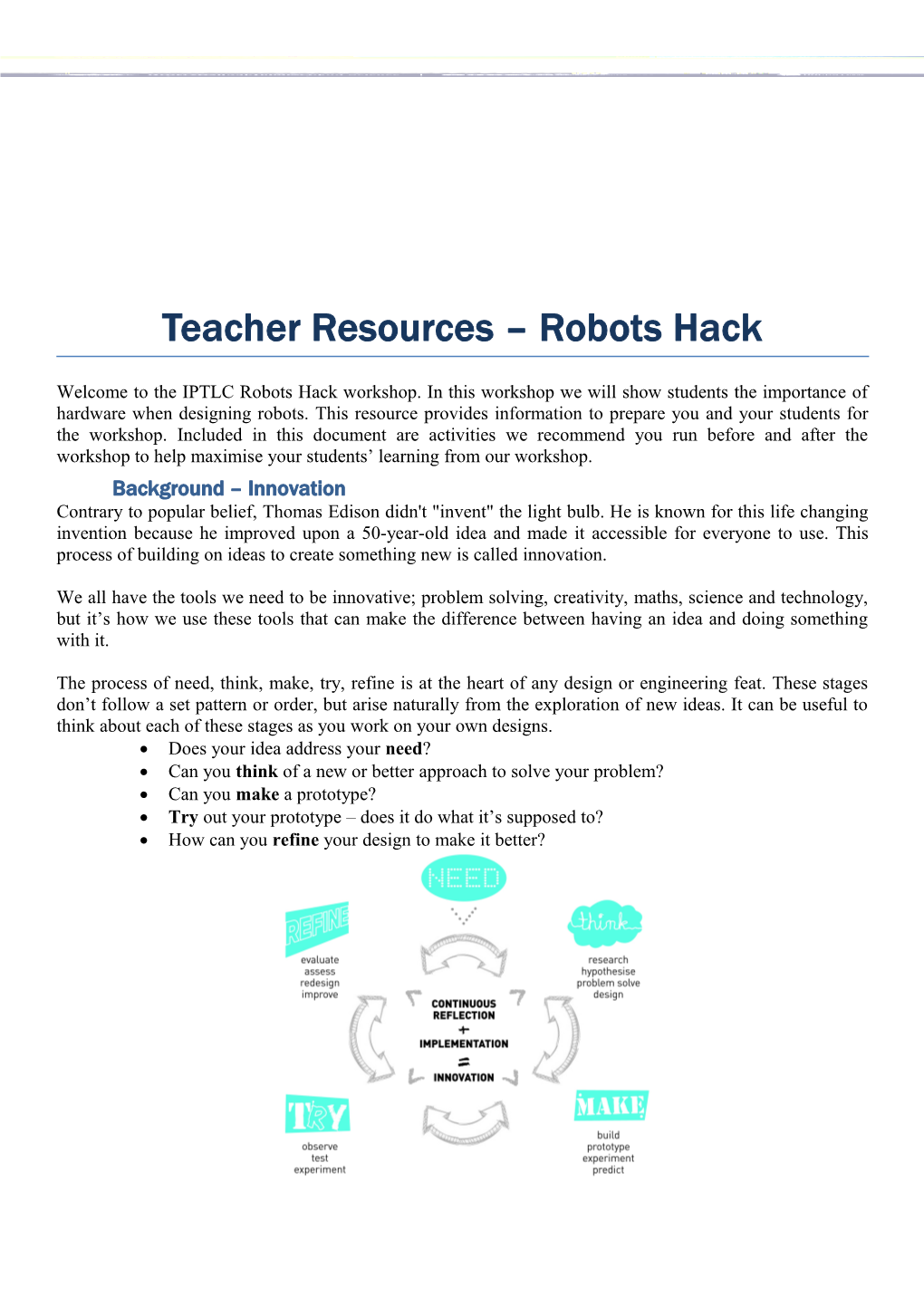 Teacher Resources Robots Hack