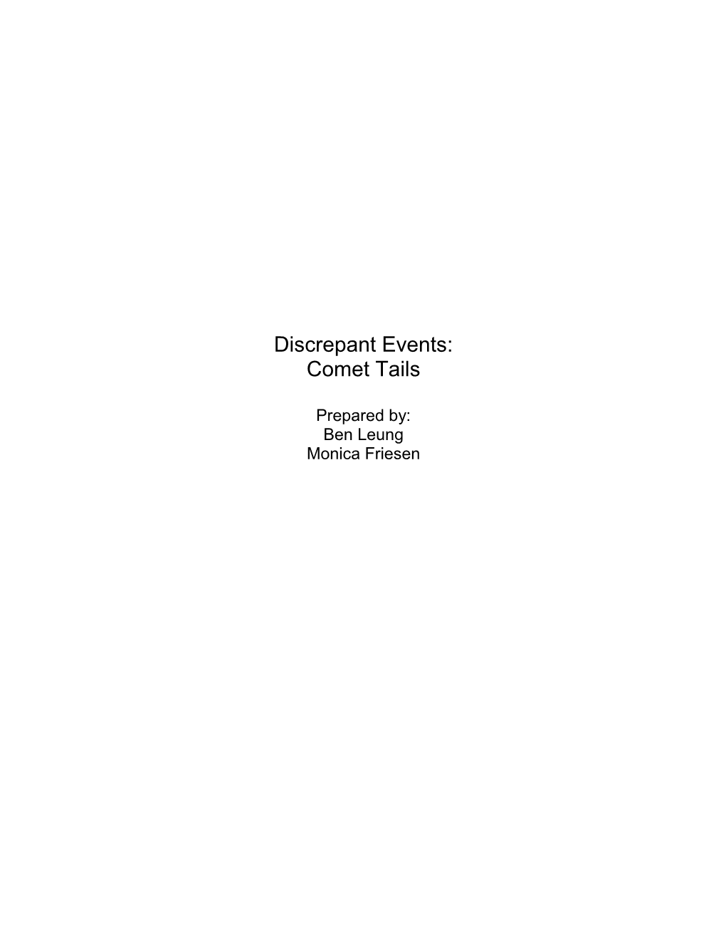 Discrepant Events