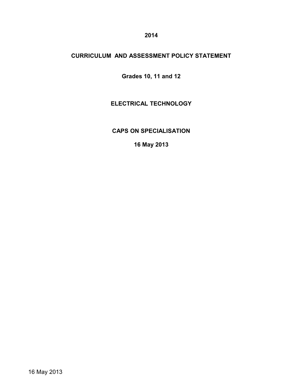 Curriculum Statements / Motormechanics