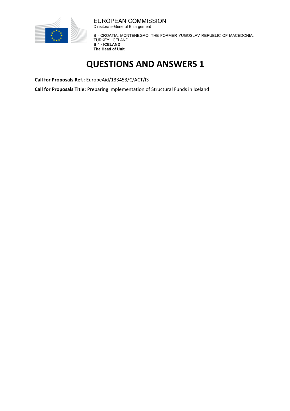 Questions and Answers 1