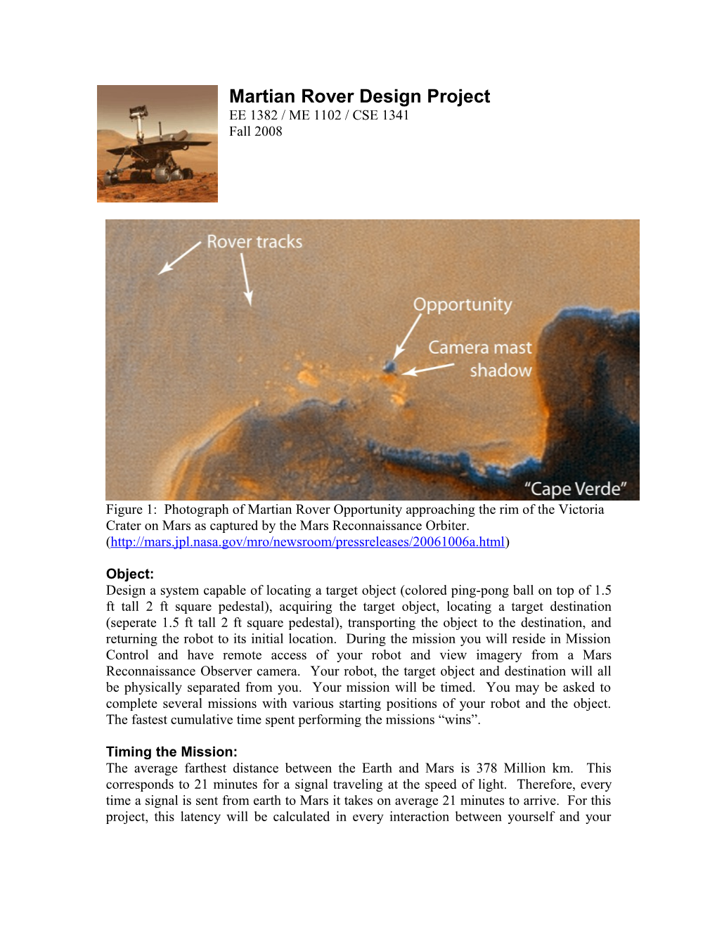 Martian Rover Design Project