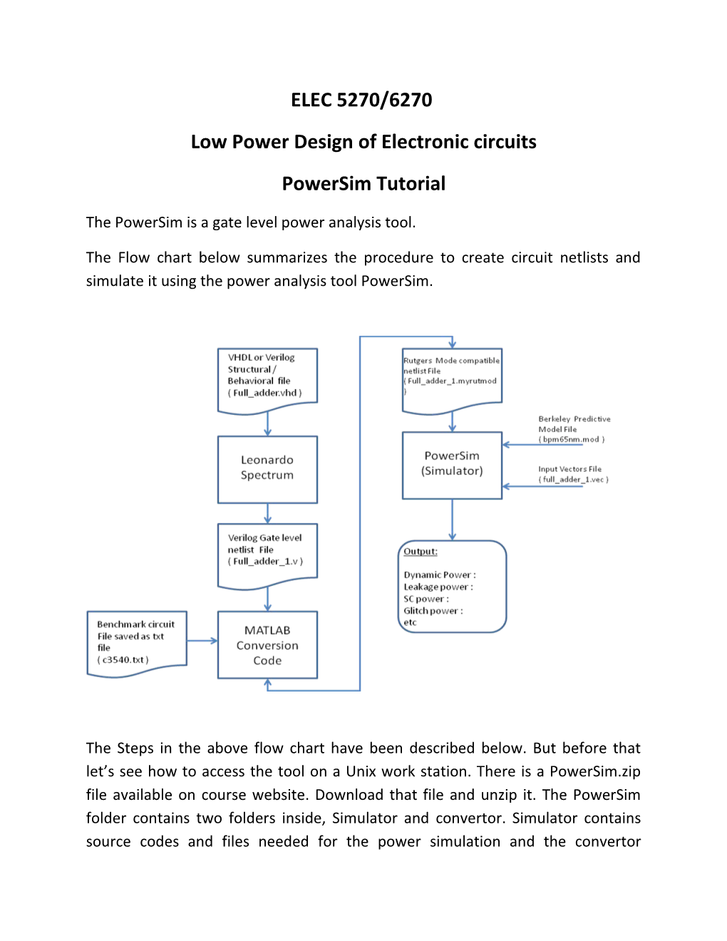 Low Power Design of Electronic Circuits