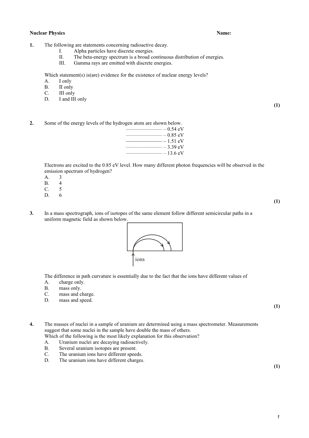 Nuclear Physicsname