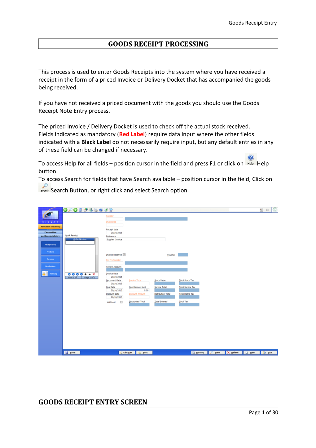 Goods Receipt Processing