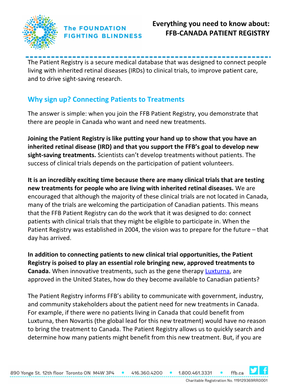 Why Sign Up? Connecting Patients to Treatments