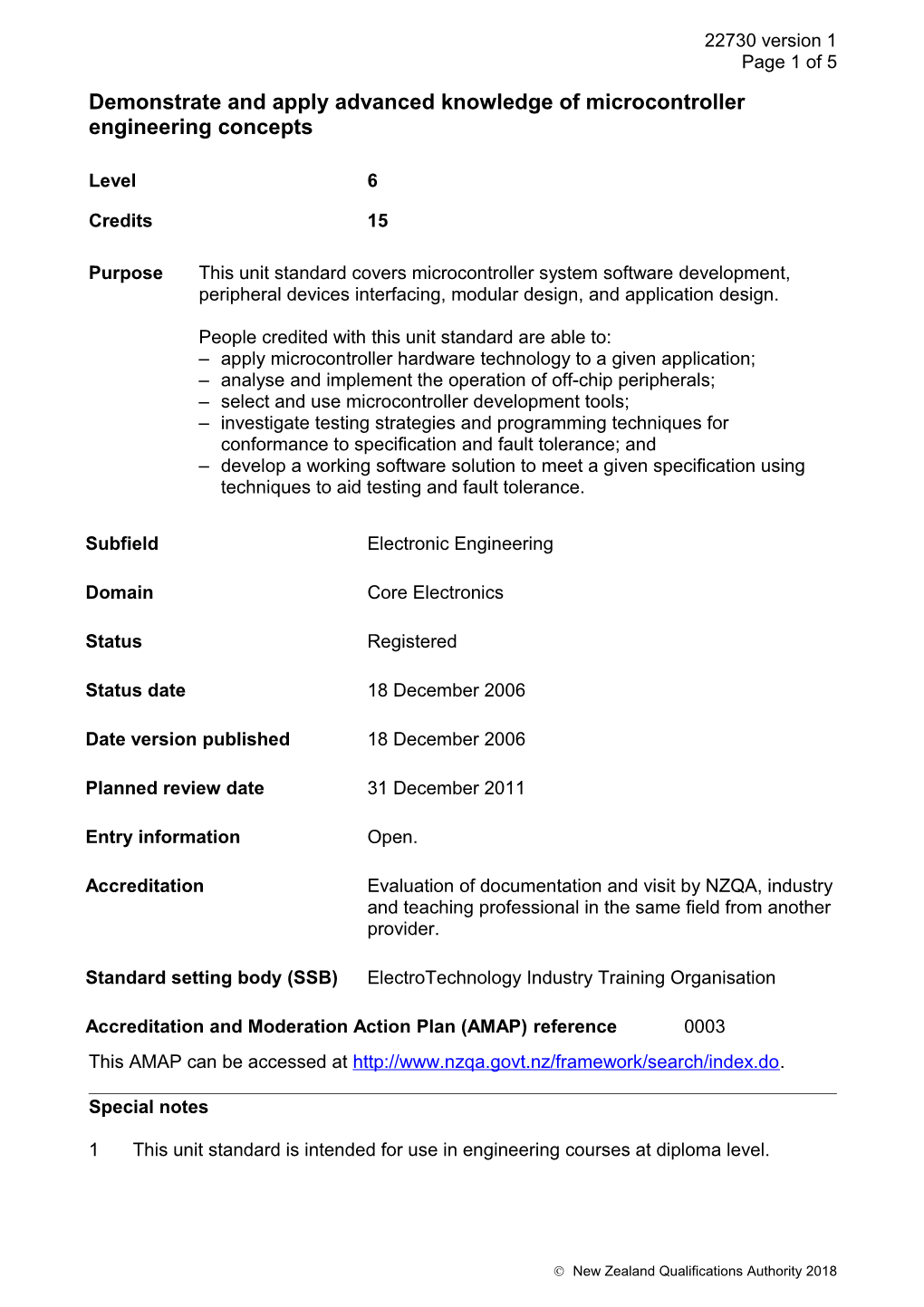 22730 Demonstrate and Apply Advanced Knowledge of Microcontroller Engineering Concepts