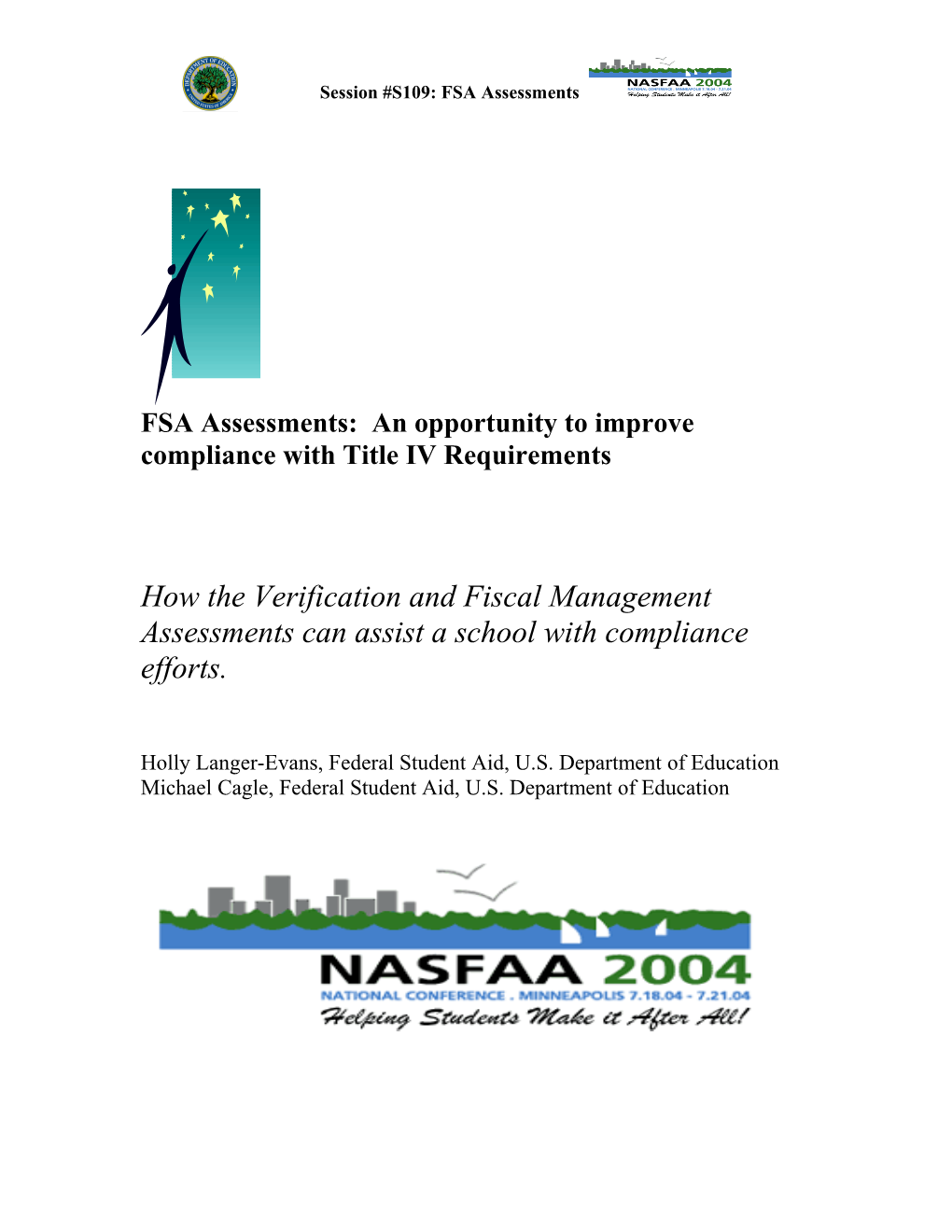 FSA Assessments: an Opportunity to Improve Compliance with Title IV Requirements