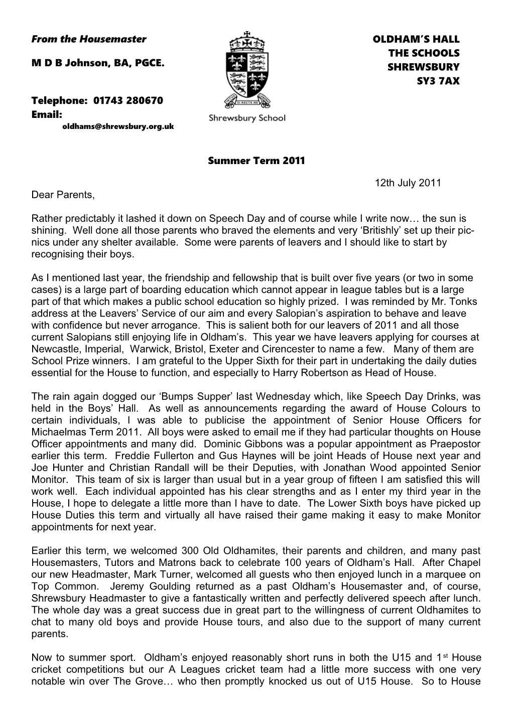 GFP Letter from RNRJ for Sept 96