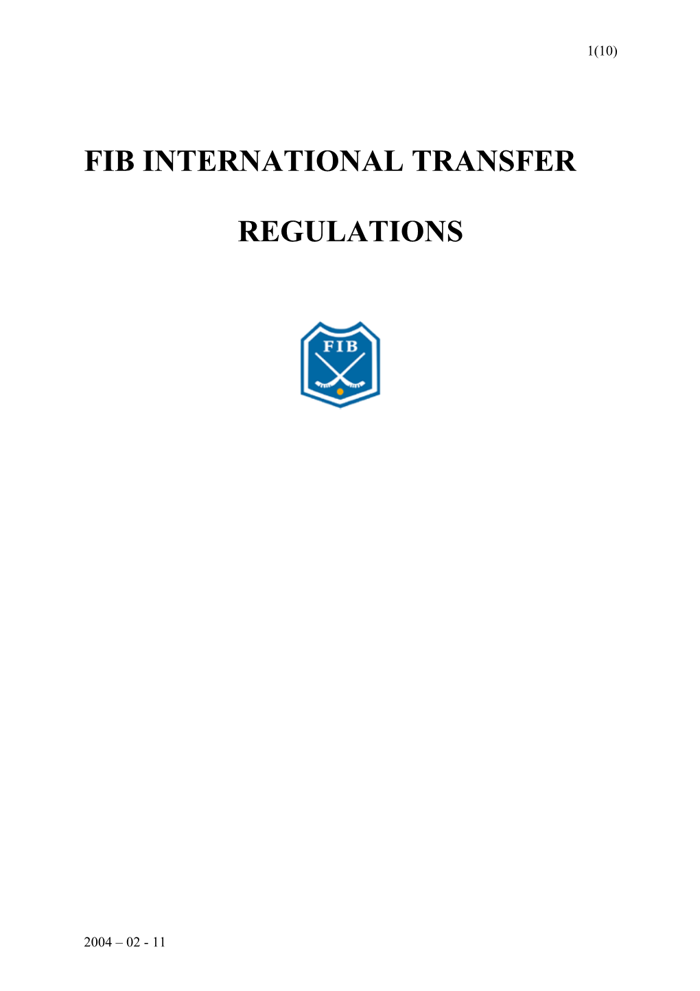 International Transfer Regulations