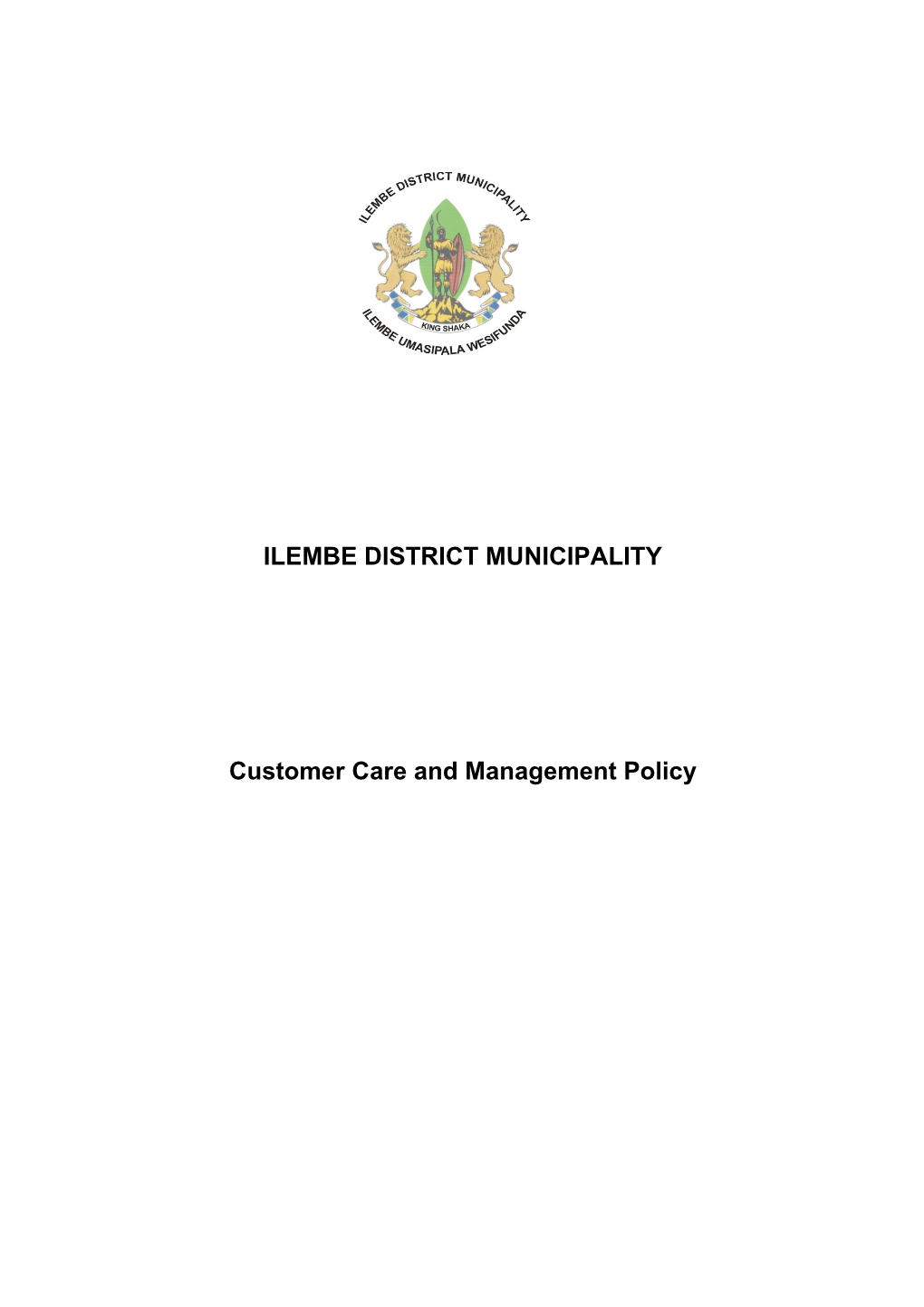 Customer Care and Management Policy