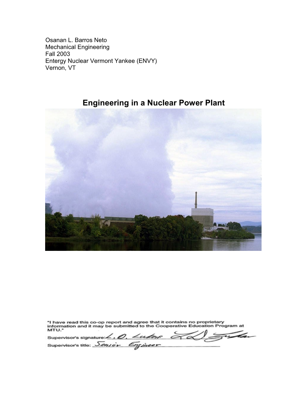 Engineering in a Nuclear Power Plant