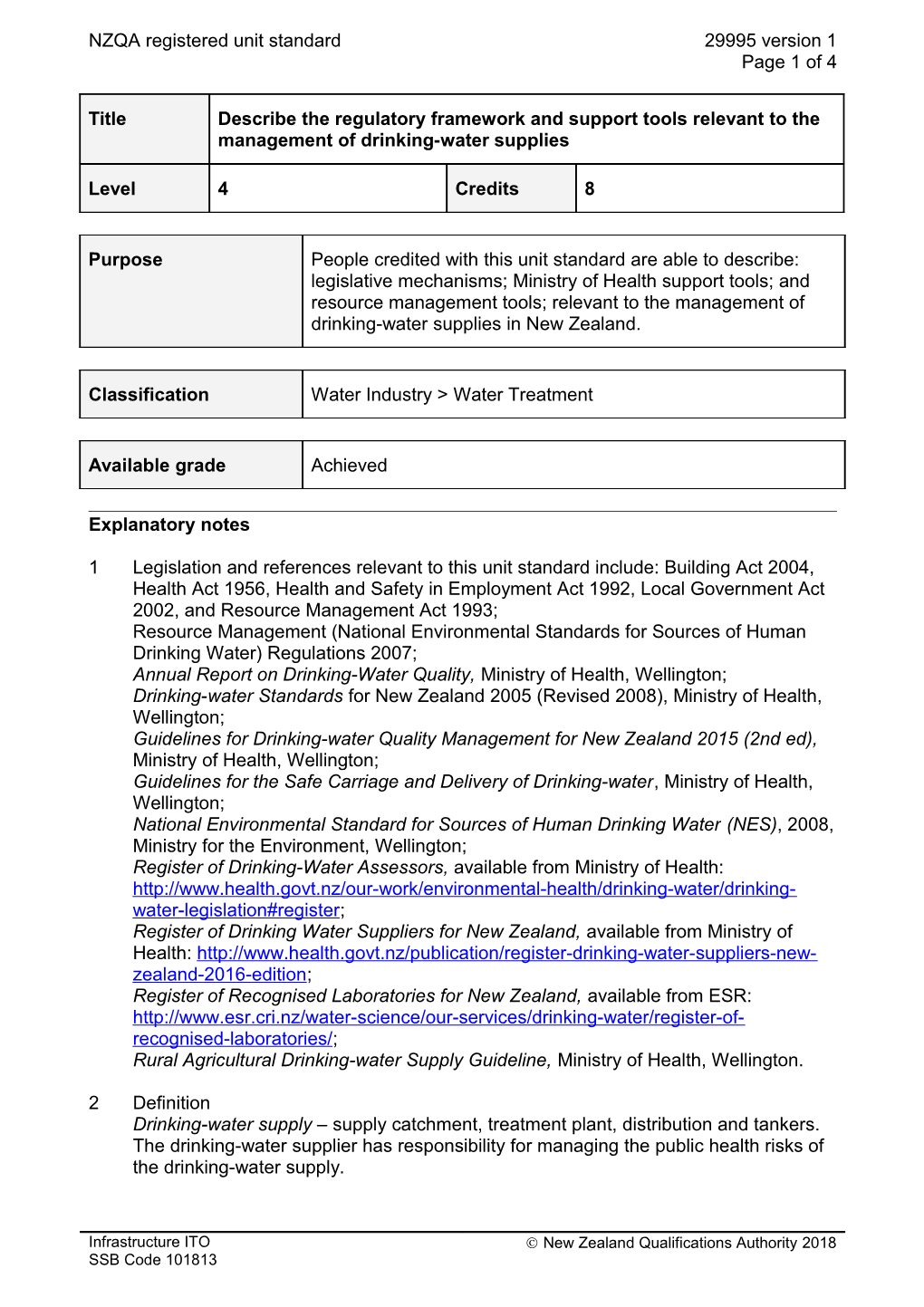 29995 Describe the Regulatory Framework and Support Tools Relevant to the Management Of