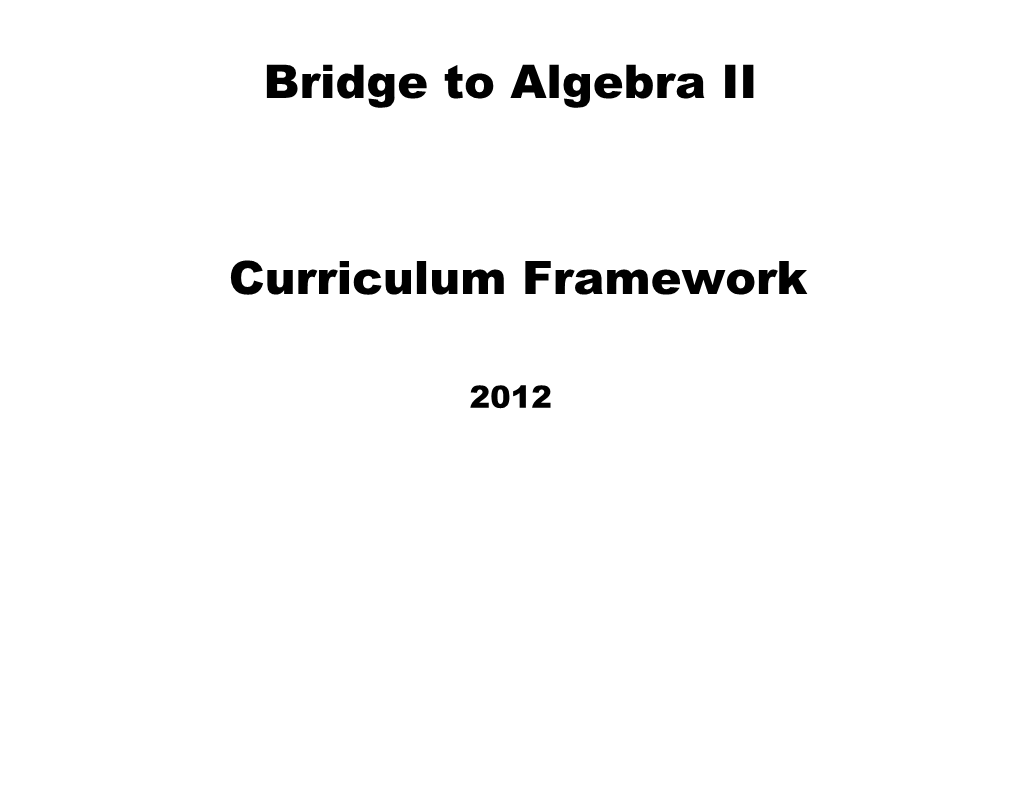 Bridge to Algebra II