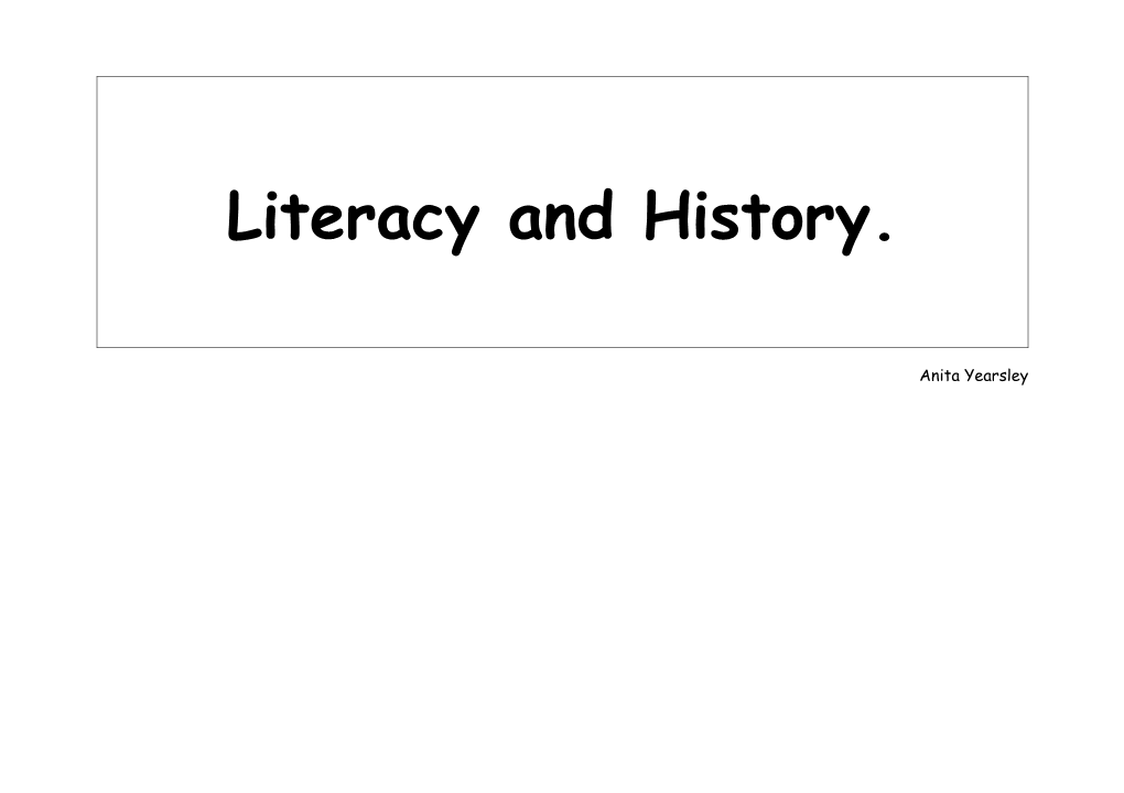 Literacy and History