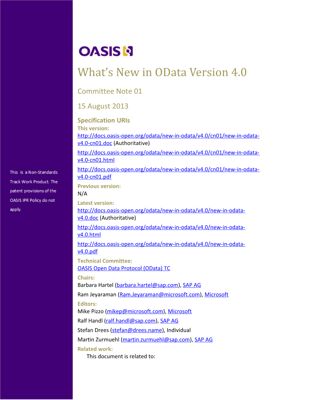What's New in Odata Version 4.0