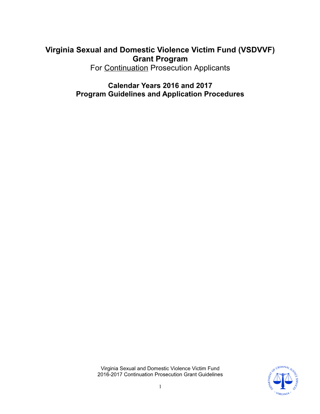 Virginia Sexual and Domestic Violence Victim Fund (VSDVVF)