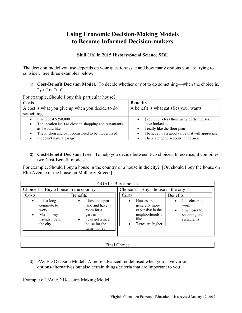 Skill (1H)In 2015 History/Social Science SOL