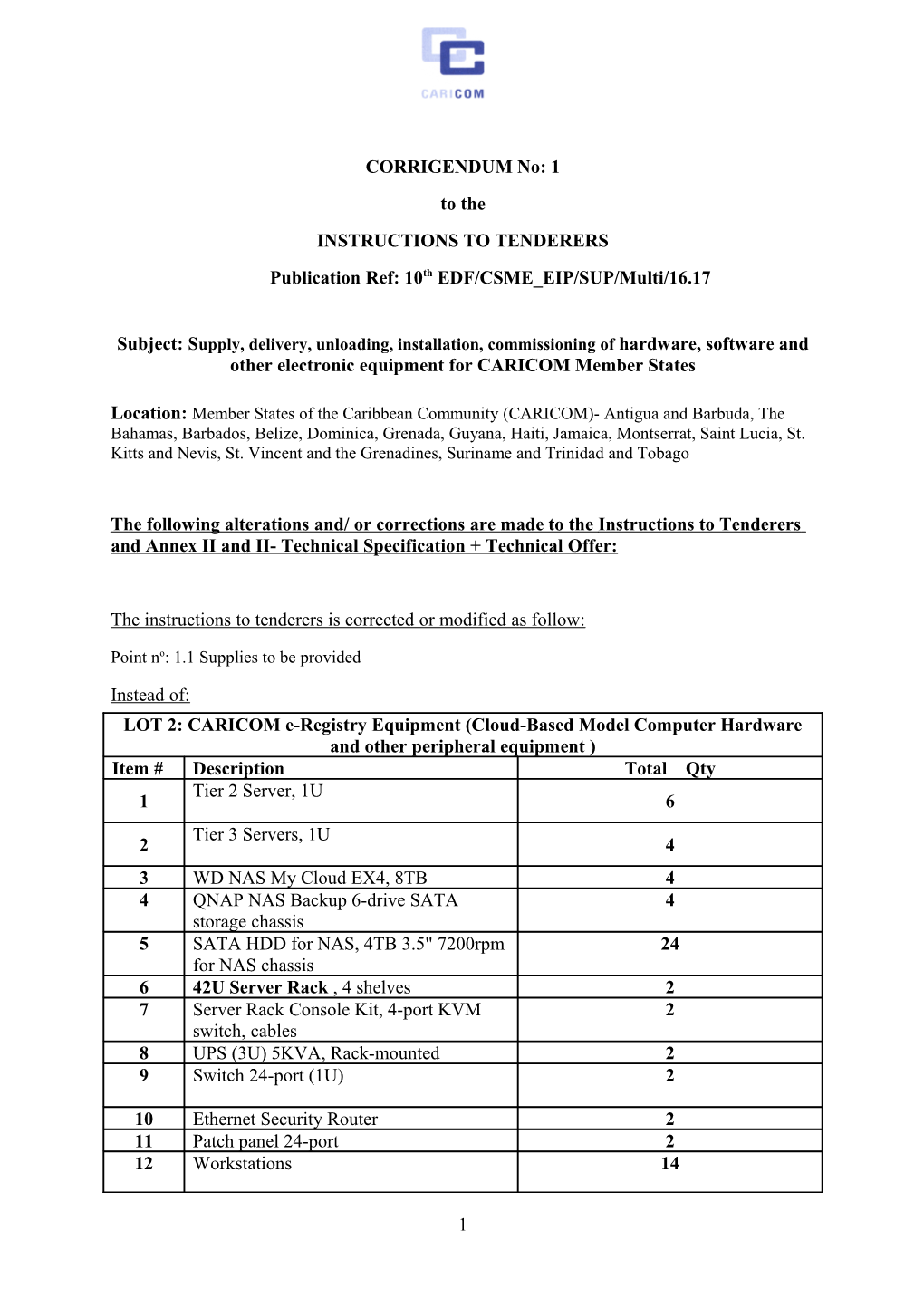 Publication Ref: 10Th EDF/CSME EIP/SUP/Multi/16.17