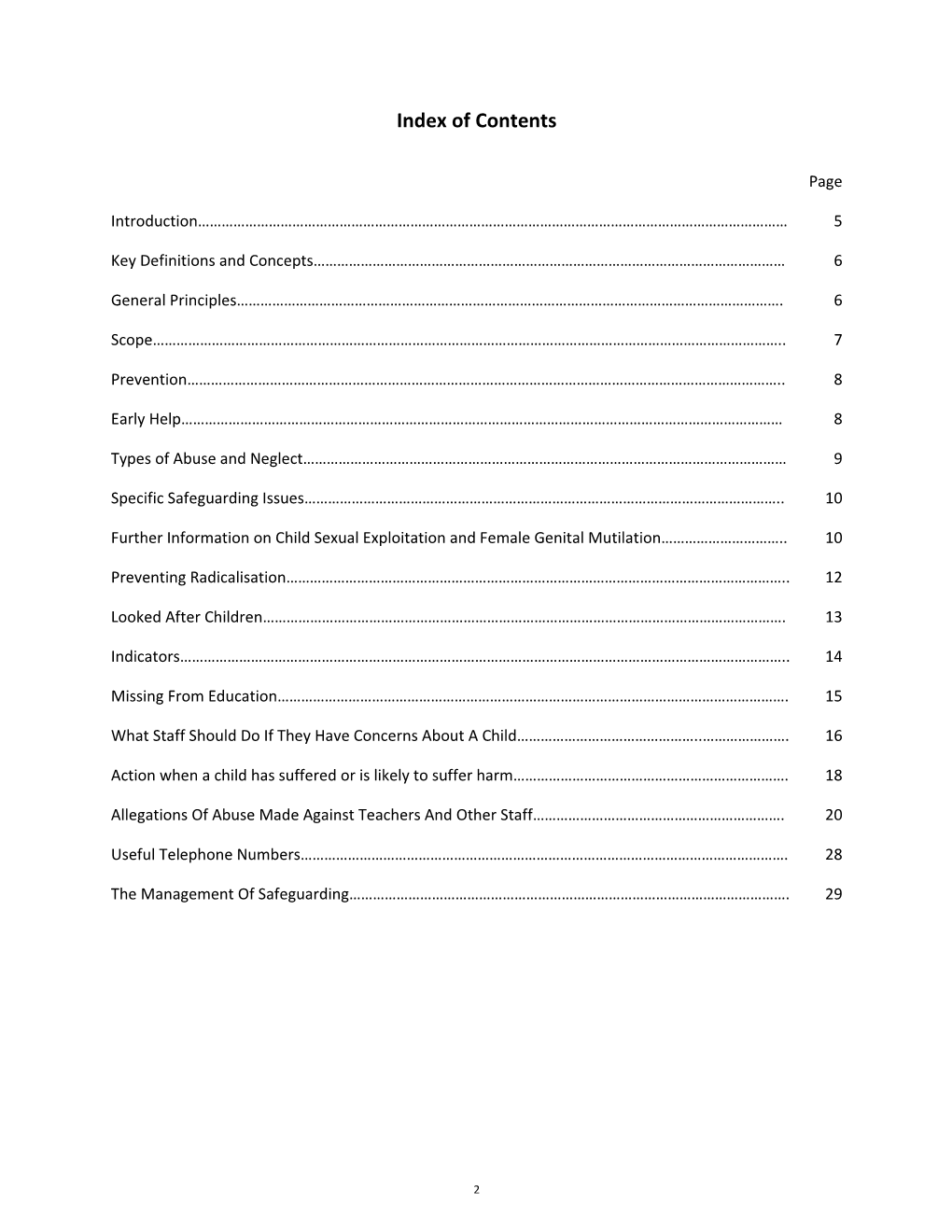 Safeguarding Child Protection Policy Template