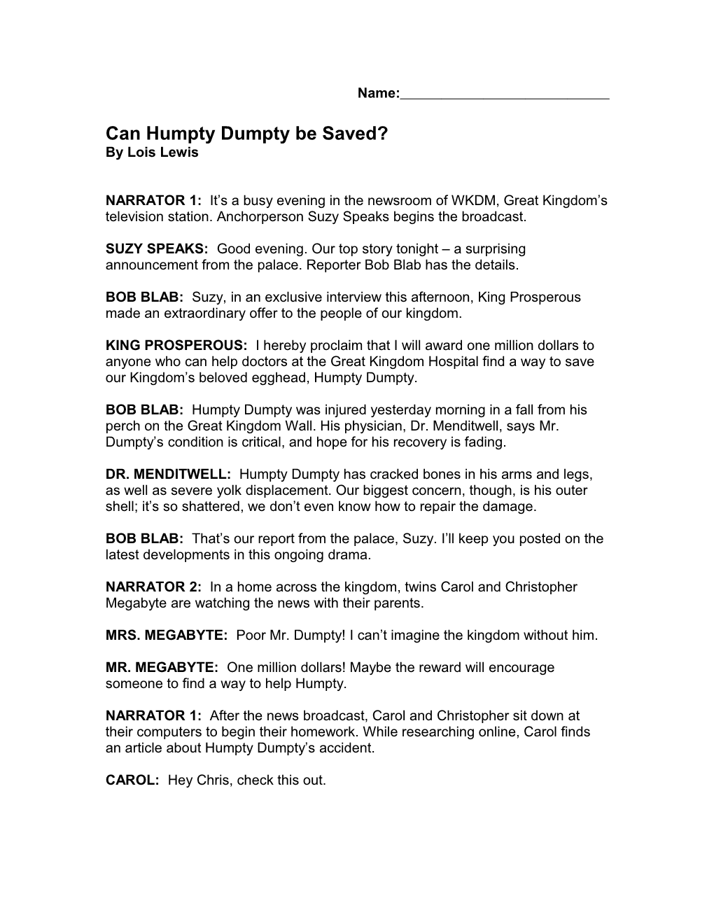 Can Humpty Dumpty Be Saved?