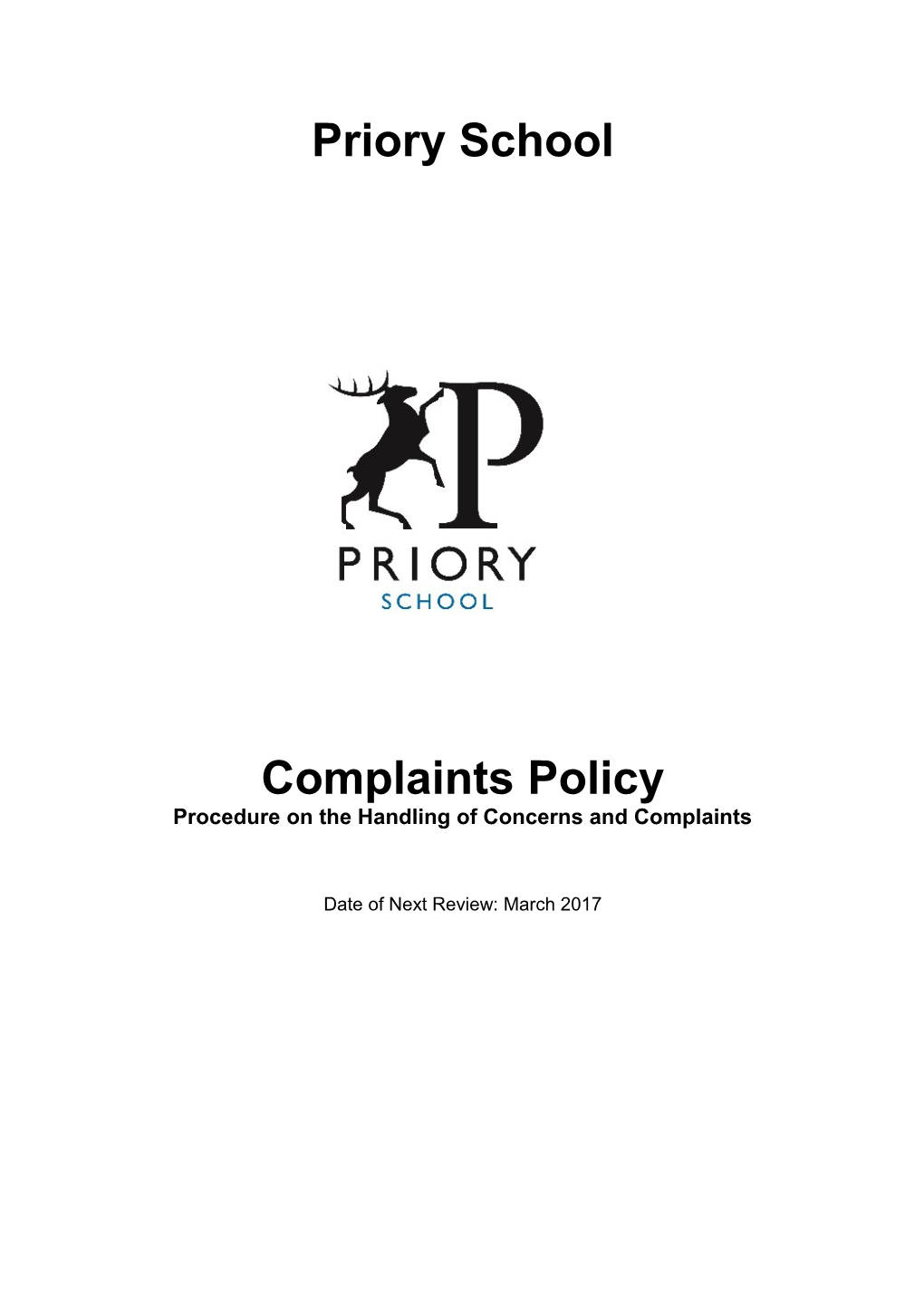 Model School Complaints Policy