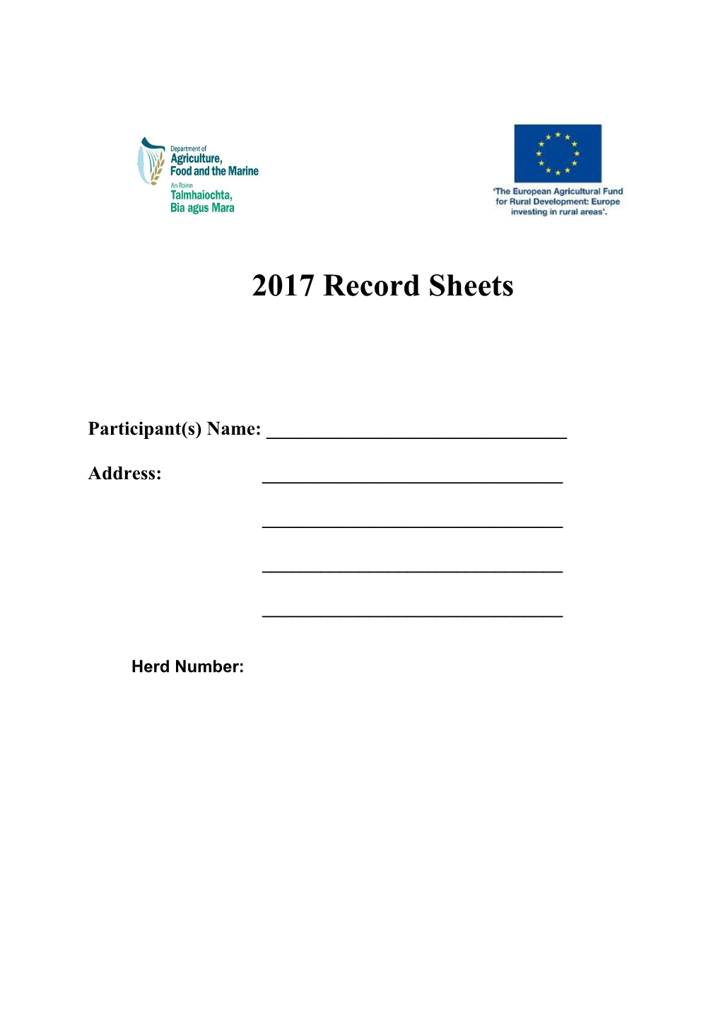 2017 Record Sheets