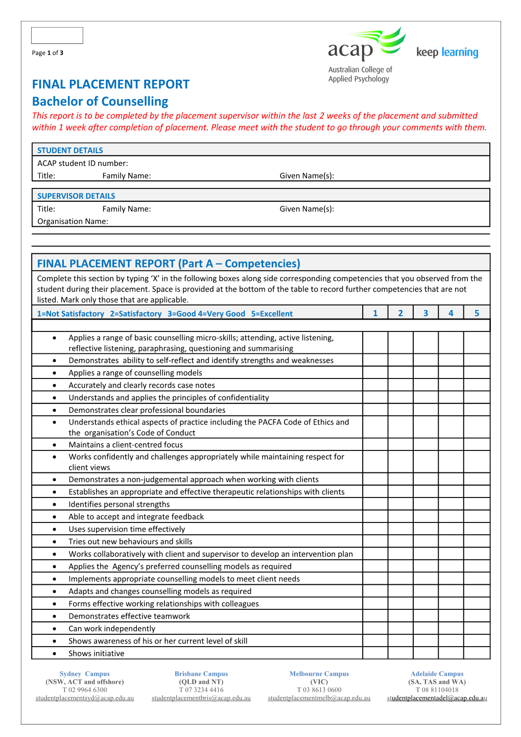 Final Placement Report