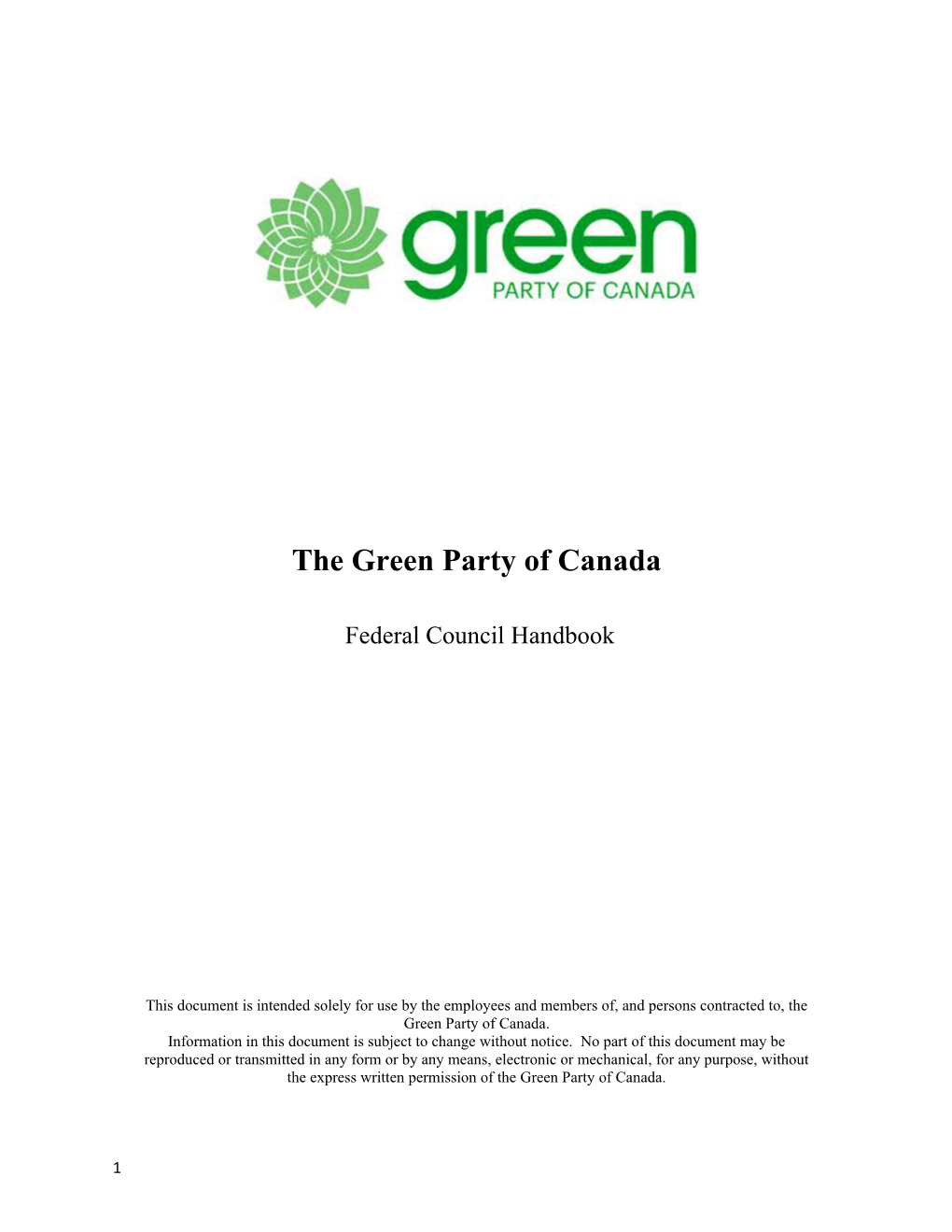 The Green Party of Canada