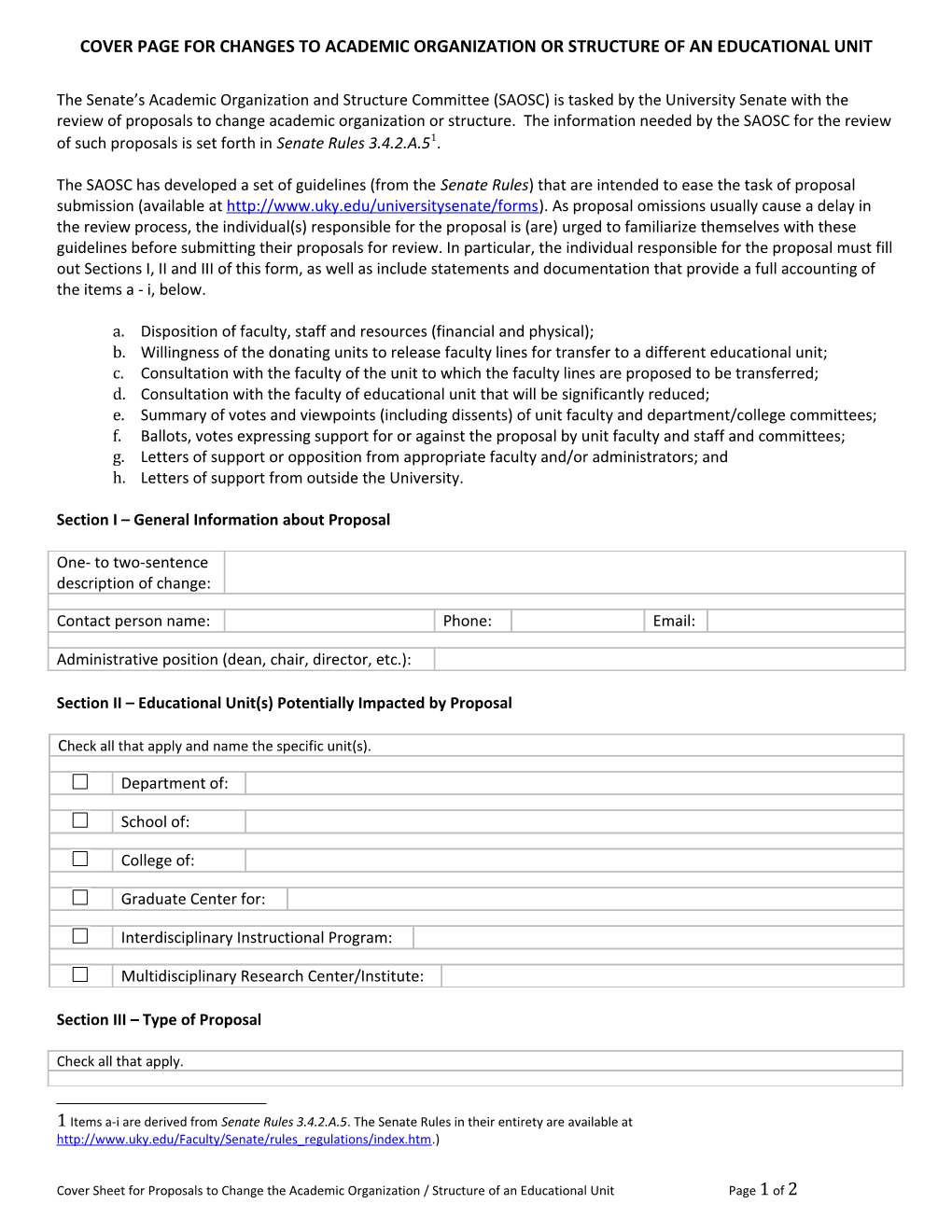 Senate-Approved Routing Form